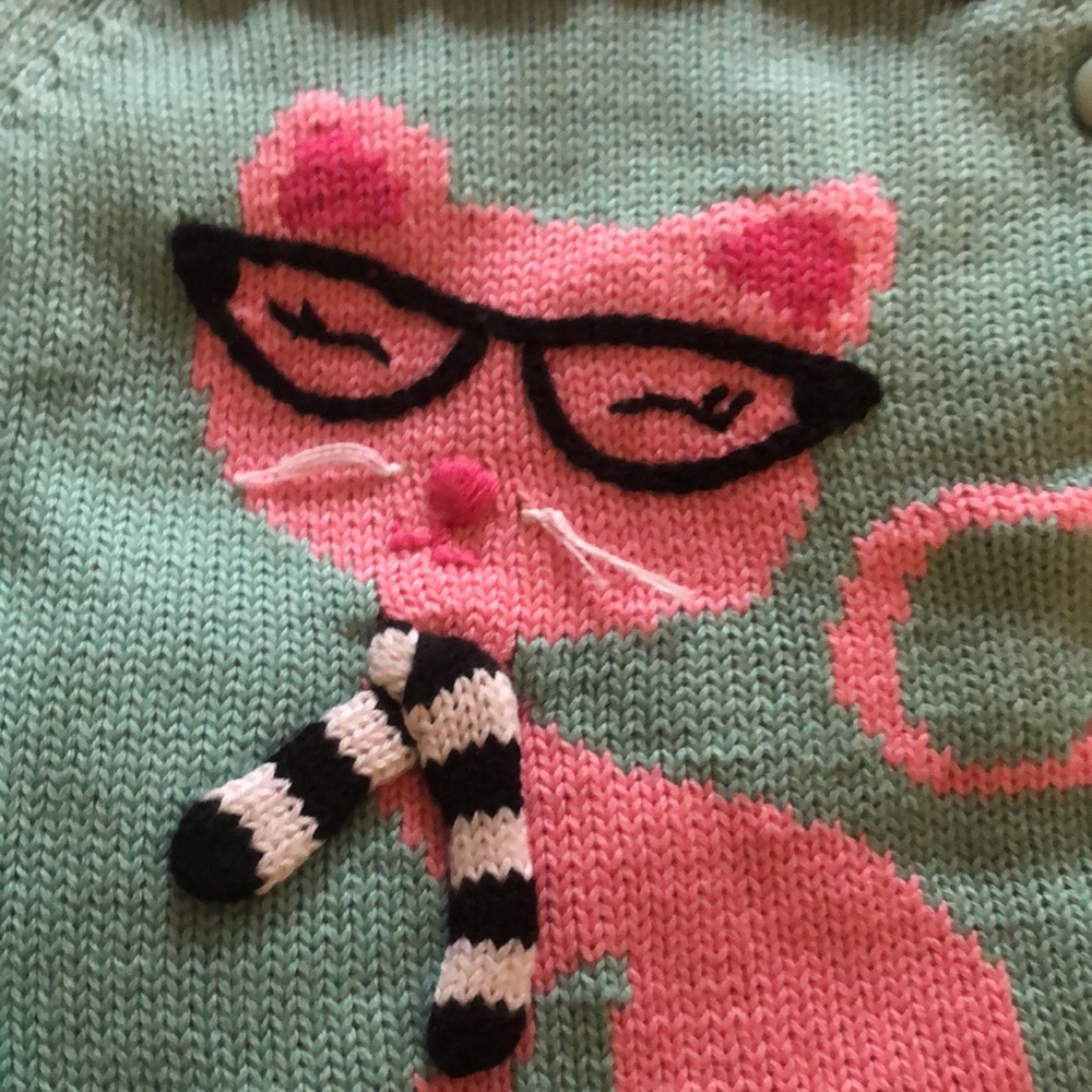 Zubels Cat Glasses 12M sweater - Picture 2 of 2
